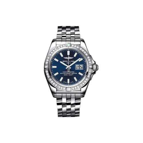 Breitling Автоматический Механический Механизм Мужские Часы 41 мм Синий Циферблат Корпус из Нержавеющей Стали Ремешок из Нержавеющей Стали