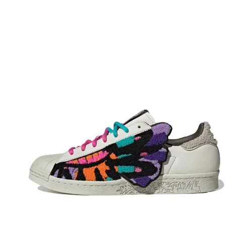 HANMEILIN x Adidas Originals Superstar 80s 'Rooster' Низкие скейтбордические кроссовки Унисекс Белый Черный Розовый