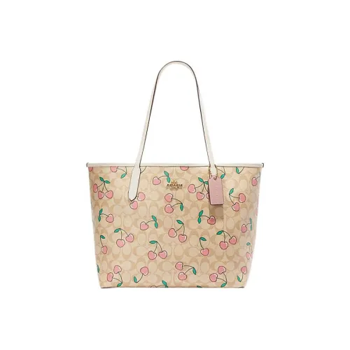 COACH Городская Сумка из искусственной кожи Сумка для покупок Сумка через плечо Сумка Большая Женская Хаки