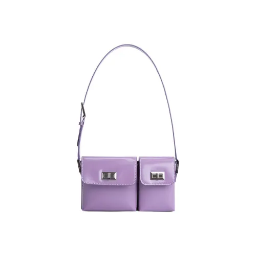 By Far Baby Billy Semi Лакированная кожа Коровья кожа Сумка Сумка через плечо Маленькая Женская Туманный пурпурный