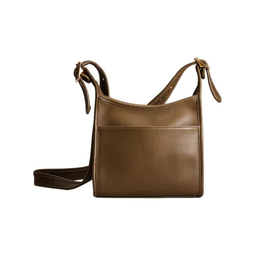 COACH Legacy Перчатка из дубленой кожи Курьерская сумка Сумка через плечо Маленькая женская сумка Оливково-зеленый