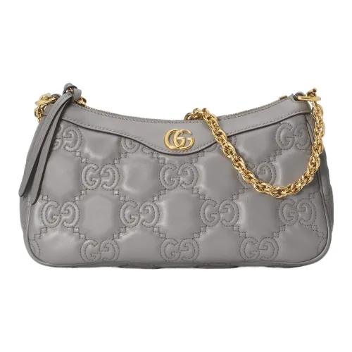 GUCCI GG Matelassé Кожа Маленькая Сумка Сумка через плечо Сумка на плечо Сумка Женская Серый