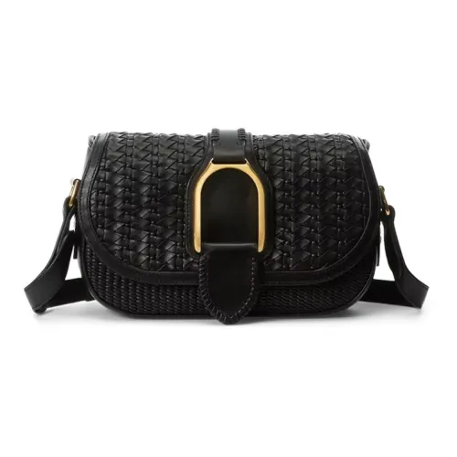 Polo Ralph Lauren Welington Телячья кожа Сумка через плечо Сумка на плечо Стандартная Женская Черная