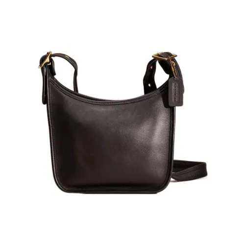 COACH Legacy Перчаточная дубленая кожа Одно плечо Сумка Средний Женские Черный