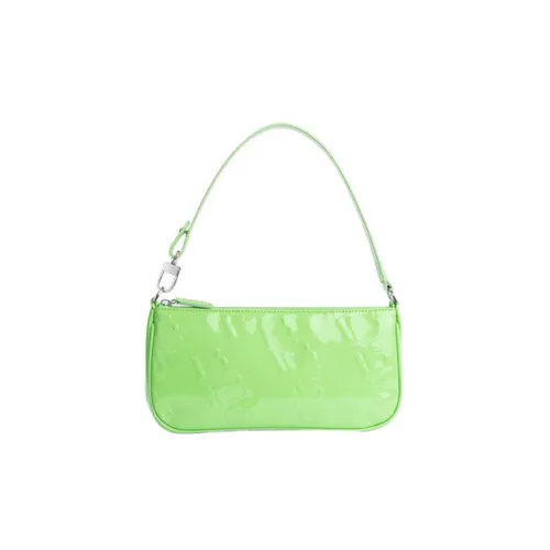 By Far Rachel Лакированная кожа с коровьей кожей сумка через плечо женская ярко-зеленая