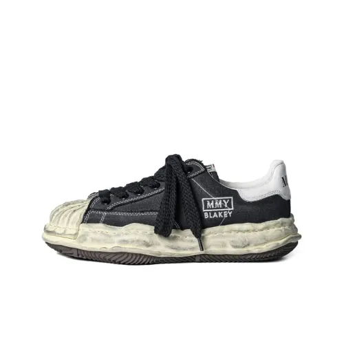 MIHARA YASUHIRO Blakey Оригинальный Подошва Стильные Скейтбординги Унисекс Черный Эффект Потертости