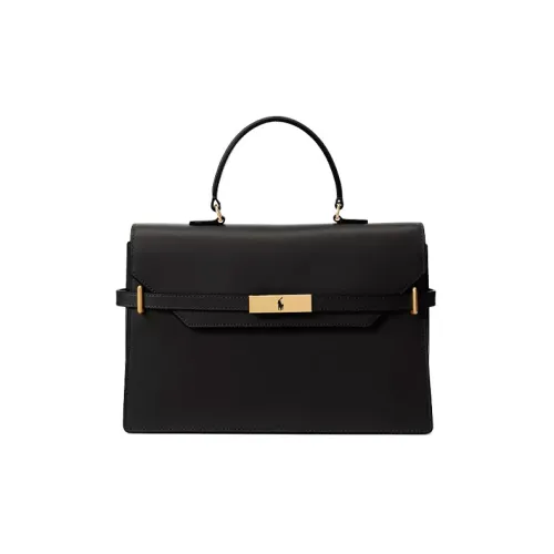 Polo Ralph Lauren Polo ID Кожа Через плечо Сумка Женская Черная