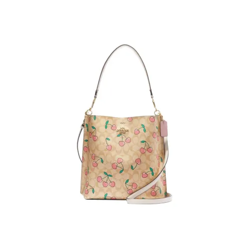 COACH Mollie Сумка из искусственной кожи ведрообразной через плечо сумка обычная женская бежевая