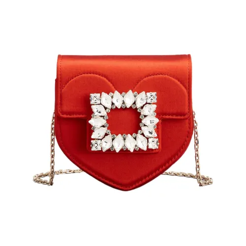 Roger Vivier Шелковый атлас Сумка через плечо Клатч Экстра Маленький Женский Красный