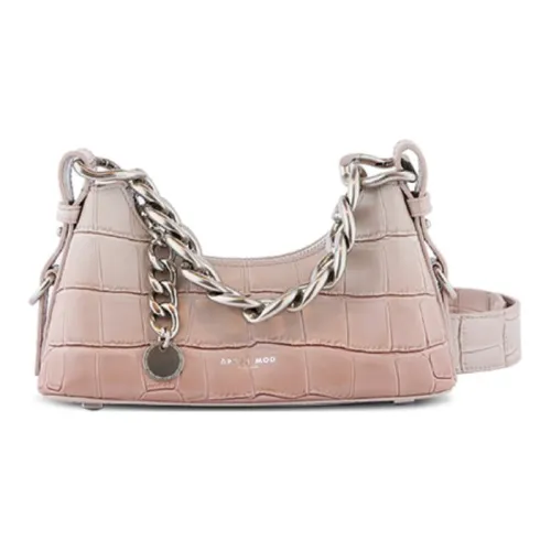 APEDE MOD Коровья кожа Сумка на плечо Сумка-ланчбокс Сумка через плечо Сумка Женская Вулканическая порода Розово-белый Градиент