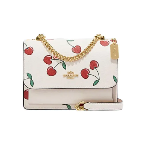 COACH Klare Коровья кожа Сумка через плечо Маленькая Женская Белая