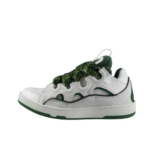 Lanvin Curb Low Топ Стильные Скейтбординги Мужской Белый Зеленый