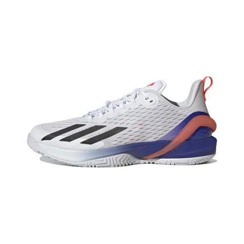 Adidas Adizero Cybersonic Противоскользящие Устойчивые к износу Легкие Низкие Кроссовки для тенниса Мужские Белые Синие и Оранжевые