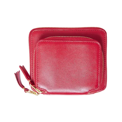 CDG Кожа Держатель для карт кошелек Женские Красный
