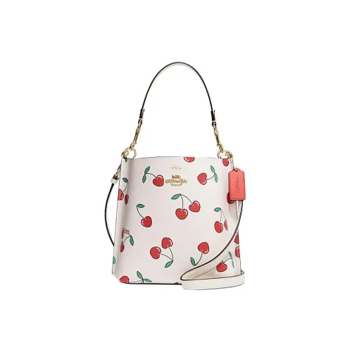 COACH Mollie Искусственная кожа Ведрообразная сумка Сумка Сумка через плечо Маленькая Сумка через плечо Женская Белая