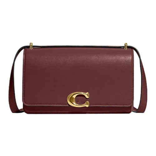 COACH Bandit Коровья кожа Портативная сумка через плечо сумка на плечо Женская Бургунди