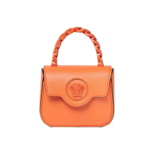 VERSACE La Medusa Телячья кожа Сумка через плечо Сумка Мини Женская Апельсин