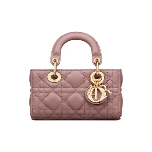 DIOR LADY D JOY Sheepskin Сумка Lady Dior Сумка через плечо Сумка Extra Mini Женская Пион Розовый