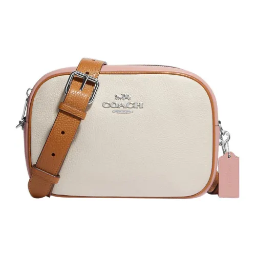 COACH Jamie Каменная кожа Камера Сумка Сумка через плечо Средняя Женская Мел Белый