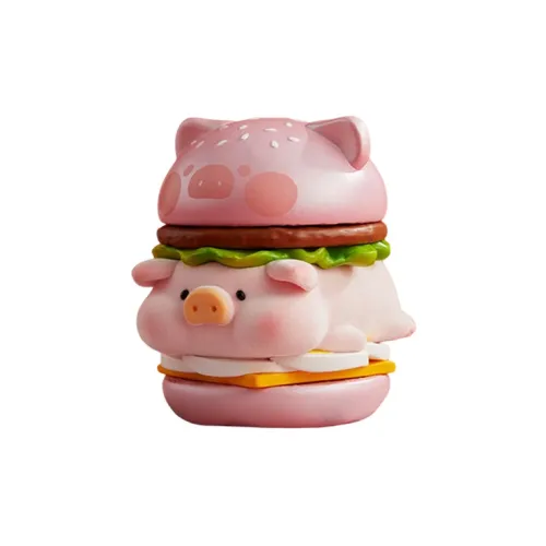 52TOYS LuLu Pig Pigs Stacking Веселье Гамбургер Прозрачный Слепой Бокс на Карточке 8 см