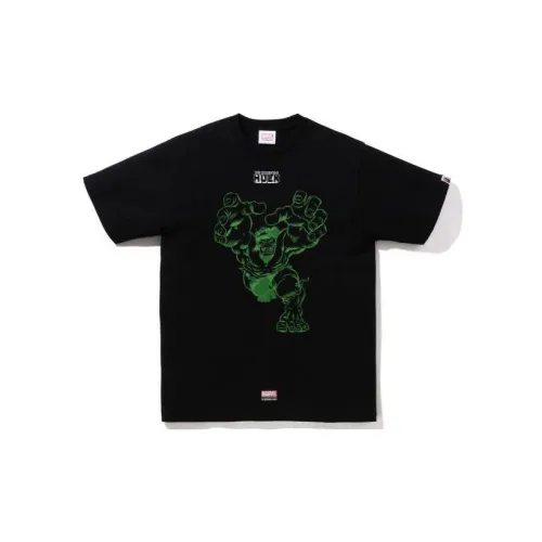 A BATHING APE x Marvel Hulk Tee T-рубашка Мужская Черная