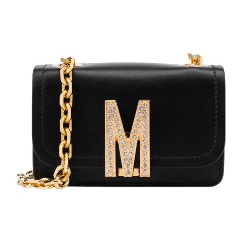 MOSCHINO Сумка через плечо из телячьей кожи мини-сумка женская черная