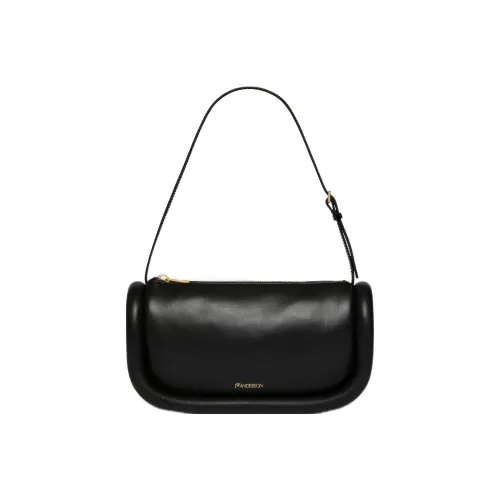 JW Anderson Lambskin Full с рельефной телячьей кожей Сумка через плечо Женская Черная