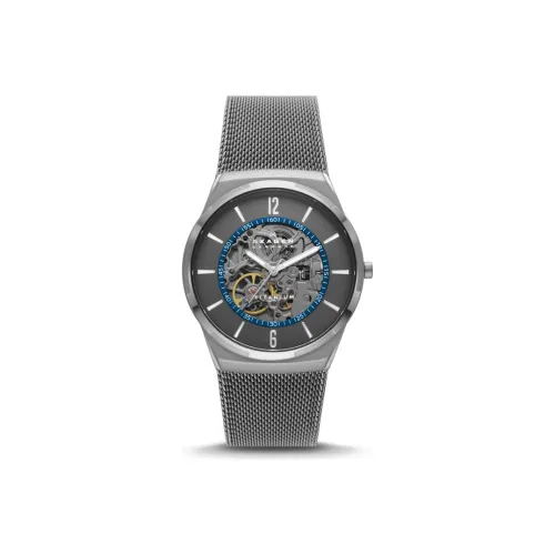 SKAGEN MELBYE Collection Мужские часы Механический механизм Стальной ремешок Синий циферблат Мужские часы