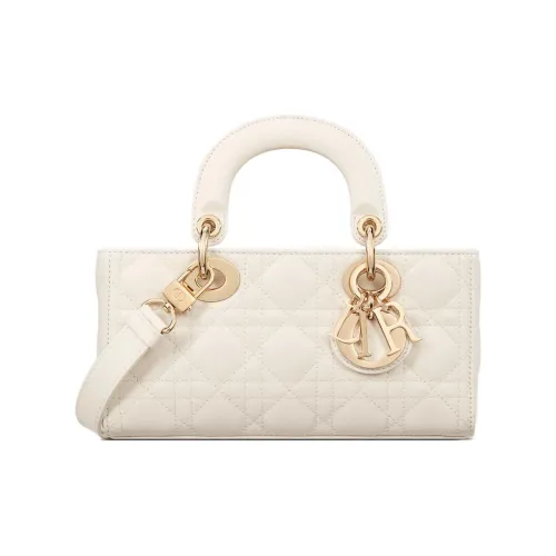 DIOR LADY D JOY Sheepskin Сумка Lady Dior Сумка через плечо Сумка Маленькая Женская Молочно-белая