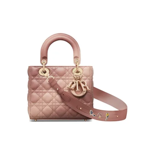 DIOR LADY DiorMy ABCDior Lambskin Сумка Lady Dior Сумка через плечо Сумка Маленькая Женская Румяна Розовый