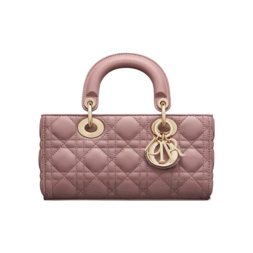 DIOR LADY D JOY Sheepskin Сумка Lady Dior Сумка через плечо Сумка Маленькая Женская Пионово-розовая