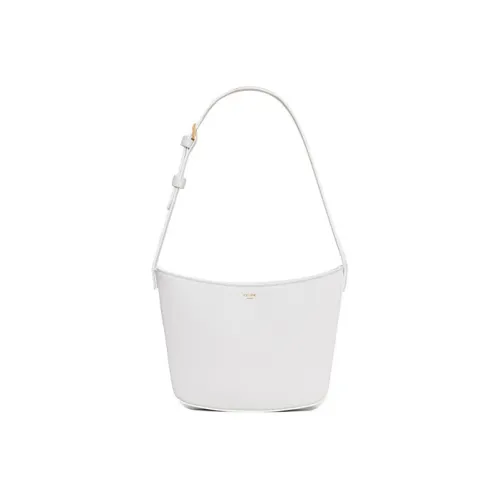 CELINE Croque Коровья кожа Сумка через плечо Женская Белая