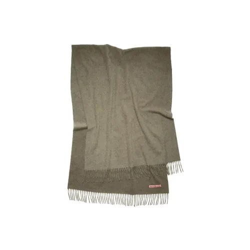 Acne Studios Вязаные шарфы Женские Оливковый