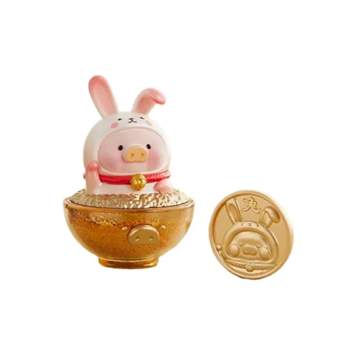 52TOYS LULU Pig Worry Бесплатно Golden Rice Bowl Прозрачный Слепой Бокс на Карточке 8,5 см