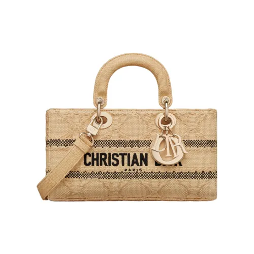 DIOR LADY D JOY Raffia Grass Сумка Lady Dior Сумка через плечо Сумка Средний Женская Natural