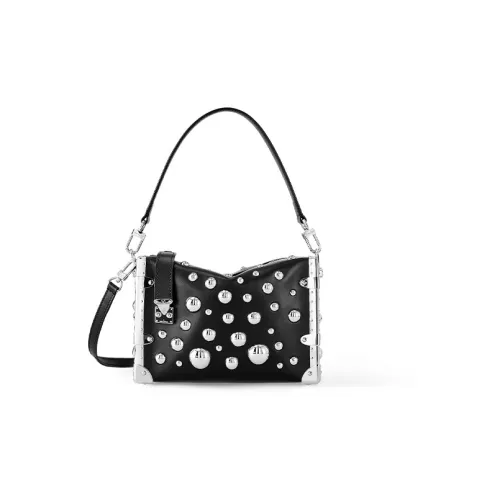 LOUIS VUITTON Yayoi Kusama Коллаборация Кожа Сумка через плечо Сумка Женская Черная