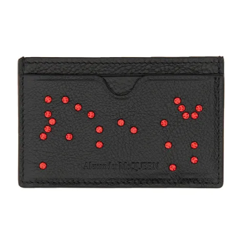 Alexander McQueen Кошелек из телячьей кожи держатель для карт мужской черный