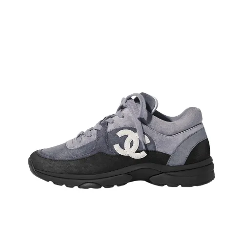 CHANEL Амортизация Низкий Топ Повседневная Обувь Женская Серый Черный