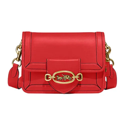 COACH Hero Коровья кожа Сумка через плечо Маленькая Женская Красная