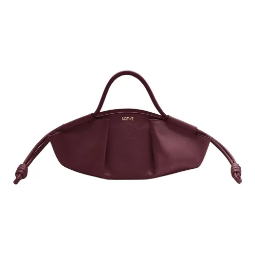 LOEWE Яркий Наппа Коровья кожа Пельменная сумка Сумка через плечо Сумка Маленькая Женская Бургунди