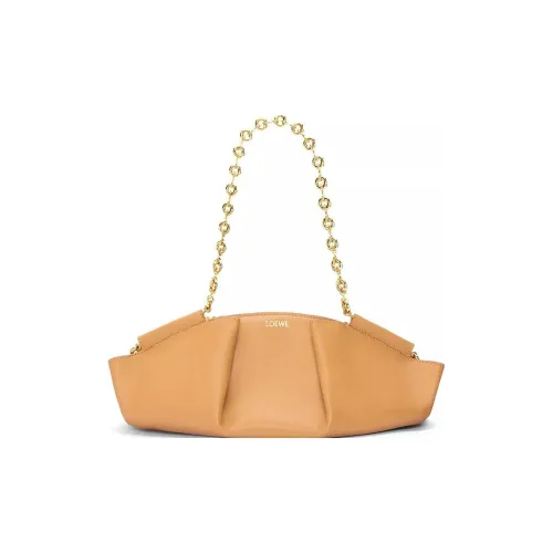 LOEWE Яркий Наппа Коровья кожа Пельменная сумка Сумка через плечо Сумка Маленькая Женская Теплый песочный