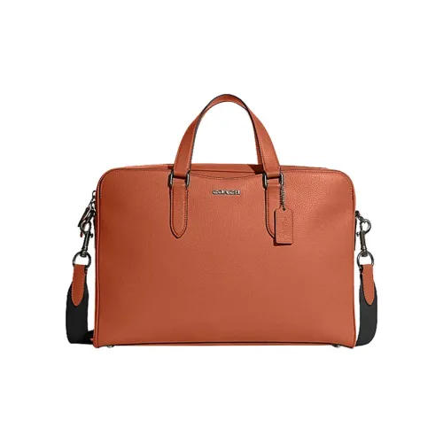 COACH Graham Коровья кожа Доска Сумка через плечо Сумка Большая Мужская Коричневая