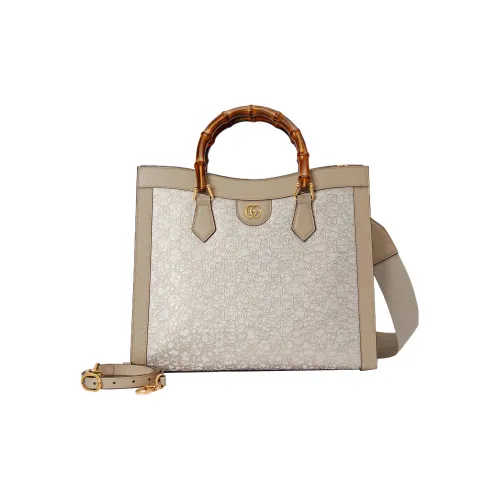 GUCCI Diana Жаккард с кожаными вставками и апельсиновая декоративная лента