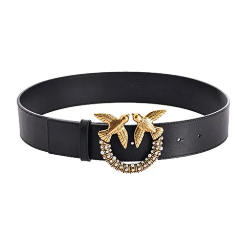 PINKO Flying Bird Логотип Smooth Clasp Кожаные ремни Женские Ширина 4CM