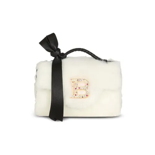 BALMAIN B Buzz Ткань Сумка Сумка через плечо Сумка через плечо Стандартная Женская Белая
