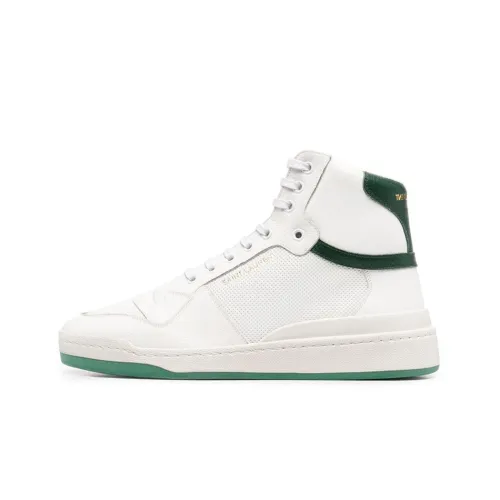 SAINT LAURENT Высокий Топ Стильный Скейтбординг Мужской Белый Зеленый