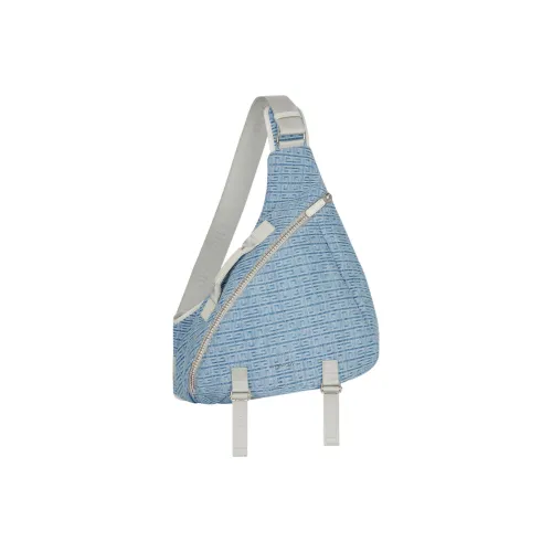 GIVENCHY Denim Zip Triangle Bag Sling Bag Medium Men's Blue