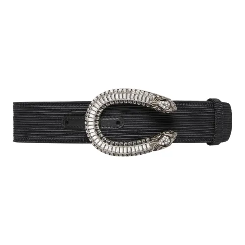 GUCCI Dionysus Кожаные ремни Женские Черный Ширина 4CM