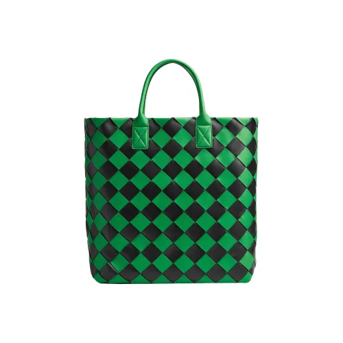 Bottega Veneta Cabat Lambskin Tote Bag Shopping Bag Large Men's Grass Green Black Bottega Veneta Cabat Сумка из овечьей кожи Сумка для покупок Большая мужская травяной зеленый черный