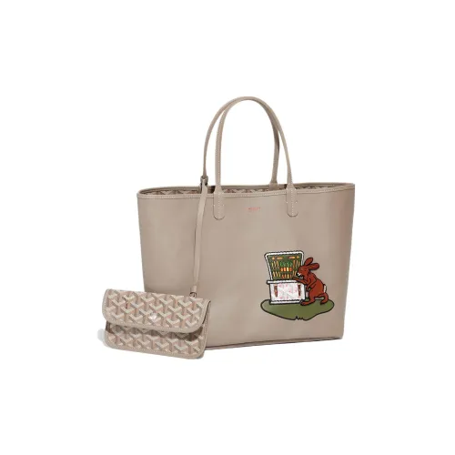 GOYARD Anjou Телячья кожа с цветным холстом сумка-тоут сумка для покупок маленькая сумка женская розовая